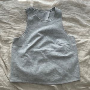 Lululemon grey open-back tank